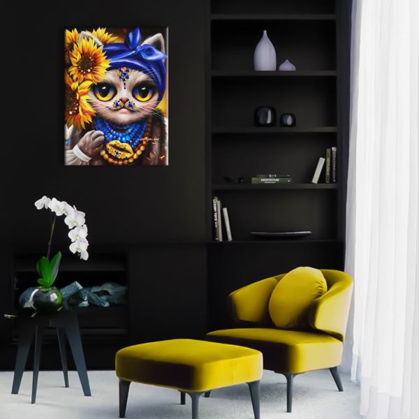 Постер на полотні - Творча киця ©Маріанна Пащук