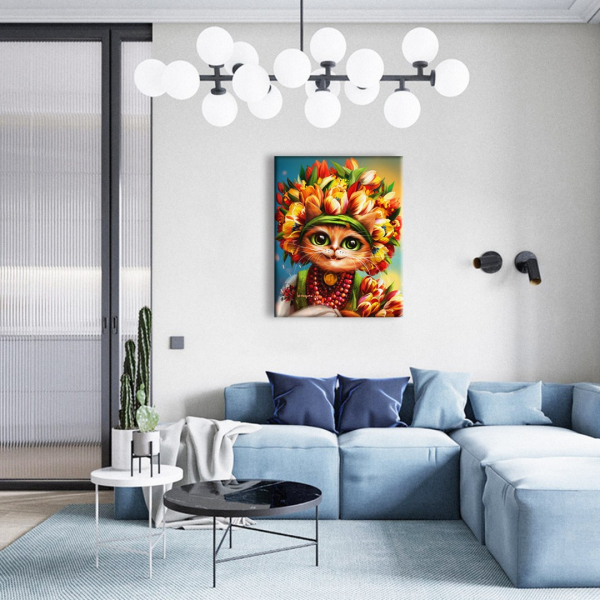 Постер на полотні - Весняна киця ©Маріанна Пащук