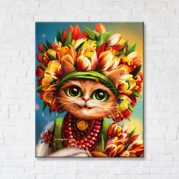 Постер на полотні - Весняна киця ©Маріанна Пащук