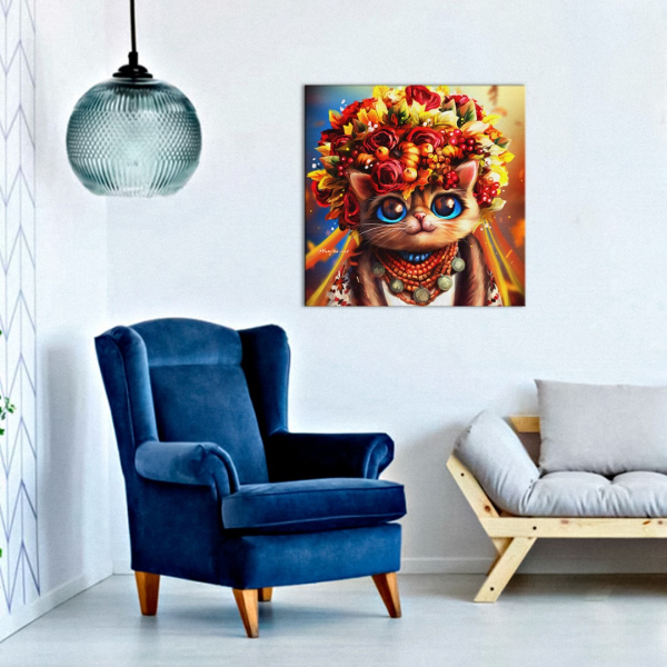 Постер на полотні - Киця-осінь ©Маріанна Пащук