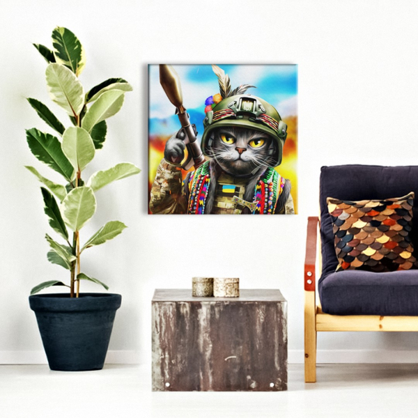 Постер на полотні - Котик Гуцул ©Марианна Пащук