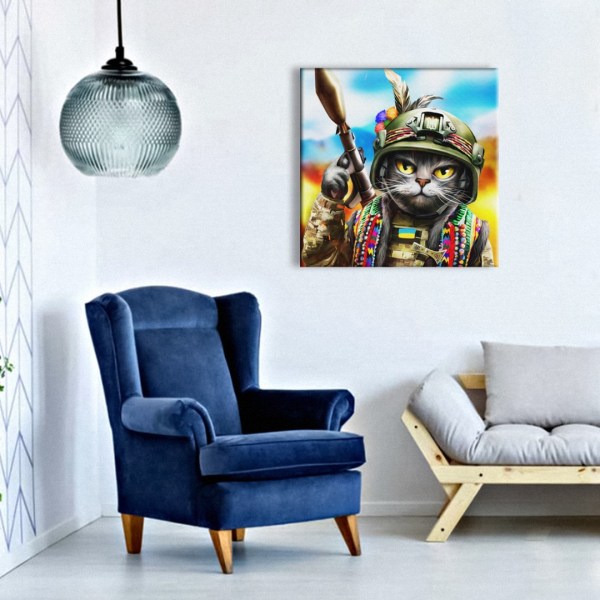 Постер на полотні - Котик Гуцул ©Марианна Пащук