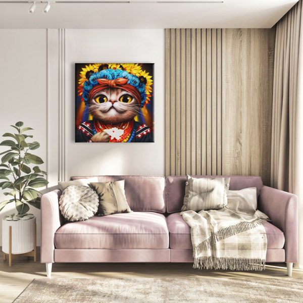 Постер на полотні - Киця Авторка ©Маріанна Пащук