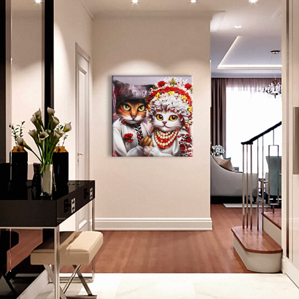 Постер на полотні - Весілля котиків,котик українець ©Маріанна Пащук