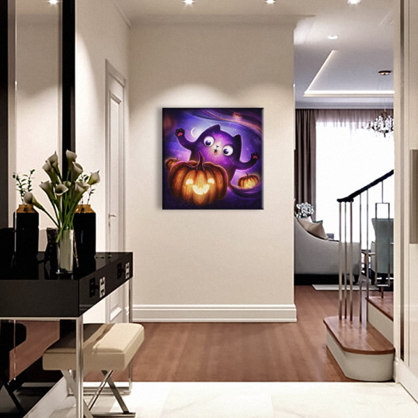Постер на полотні - Котик-хэллоуин ©Марианна Пащук