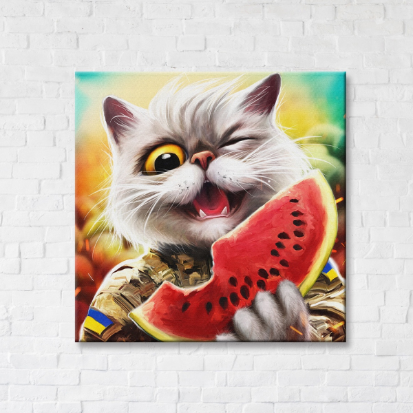 Постер на полотні - Котик-Херсон ©Маріанна Пащук