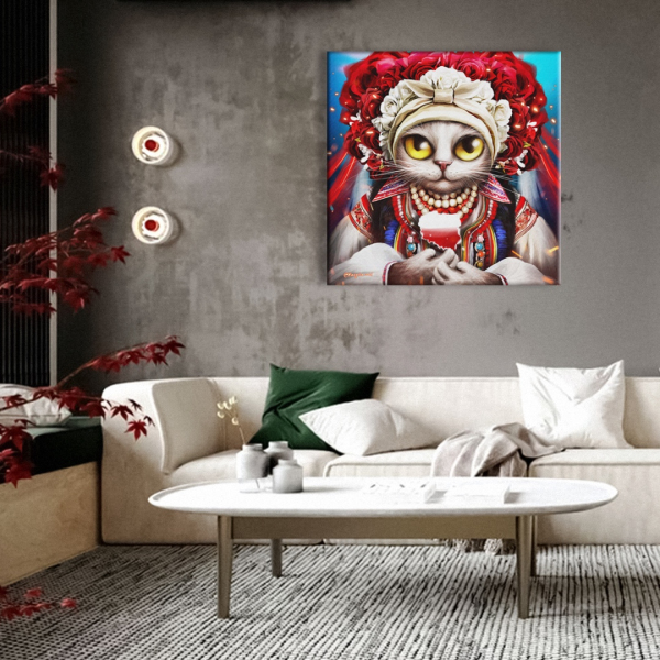 Постер на полотні - Кошка-полька ©Марианна Пащук