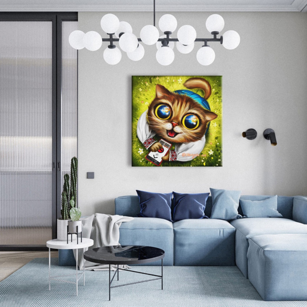 Постер на полотні - Котик ППО ©Маріанна Пащук