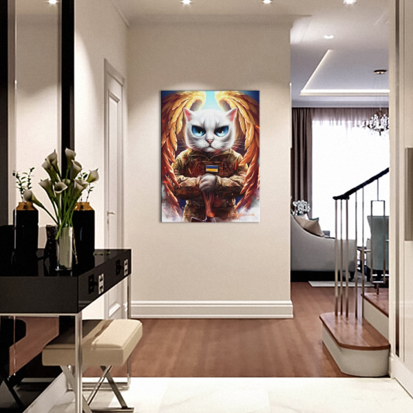 Постер на полотні - Котик Янгол ©Маріанна Пащук