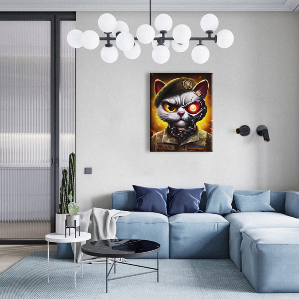 Постер на полотні - Котик ЗСУ ©Маріанна Пащук