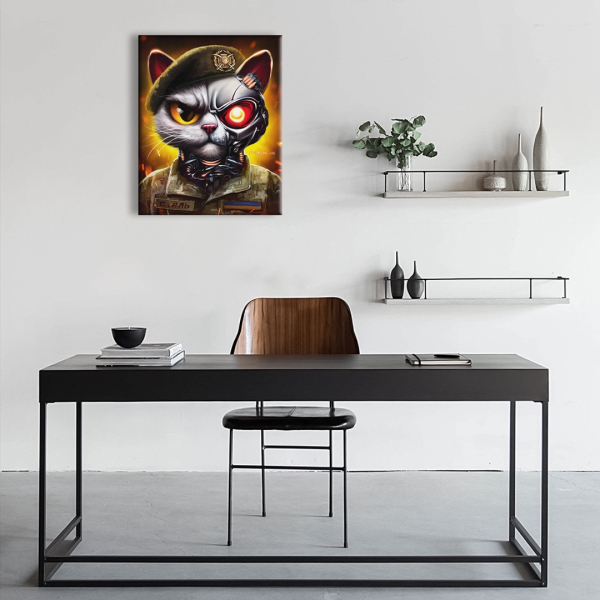 Постер на полотні - Котик ЗСУ ©Маріанна Пащук