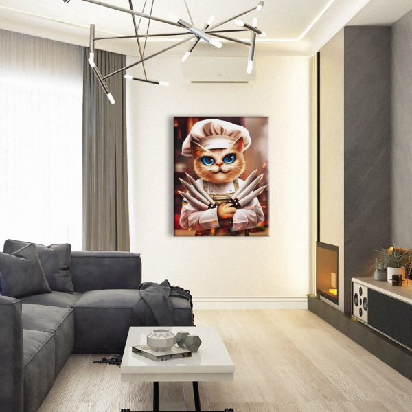 Постер на полотні - Котик-повар ©Марианна Пащук