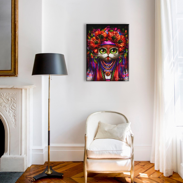 Постер на полотні - Киця-мотанка ©Маріанна Пащук