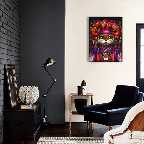 Постер на полотні - Киця-мотанка ©Маріанна Пащук