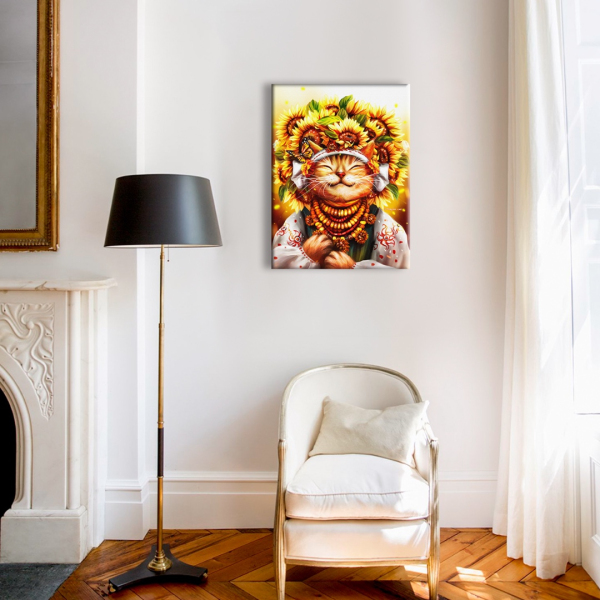 Постер на полотні - Киця Сонце ©Маріанна Пащук