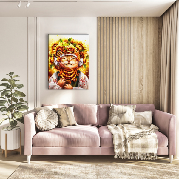 Постер на полотні - Киця Сонце ©Маріанна Пащук