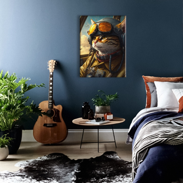 Постер на полотні - Котик-пілот ©Маріанна Пащук