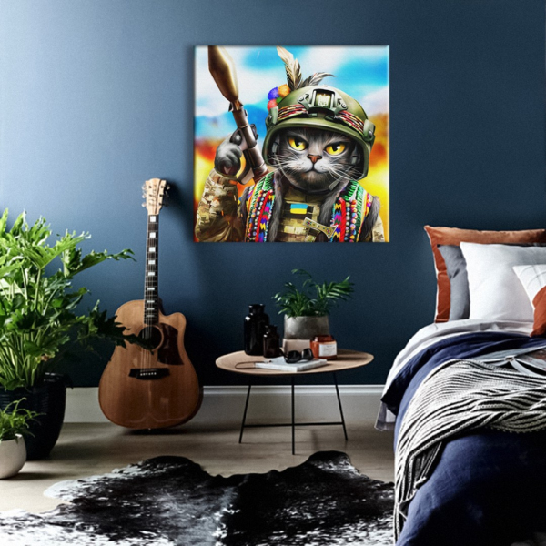 Постер на полотні - Котик Гуцул ©Маріанна Пащук