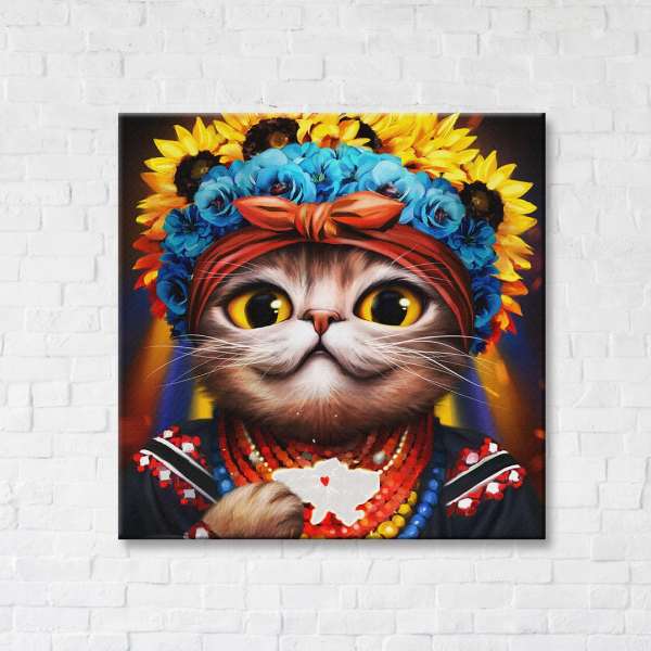 Постер на полотні - Киця Авторка ©Маріанна Пащук