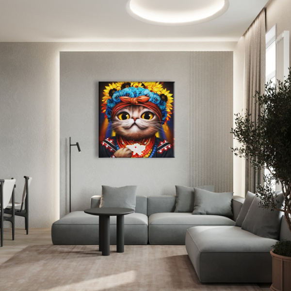 Постер на полотні - Киця Авторка ©Маріанна Пащук