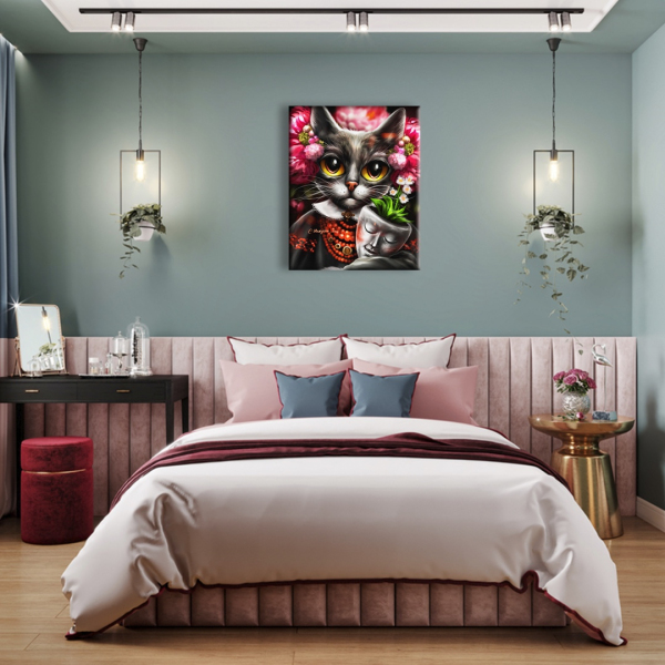 Постер на полотні - Киця Дзен ©Маріанна Пащук