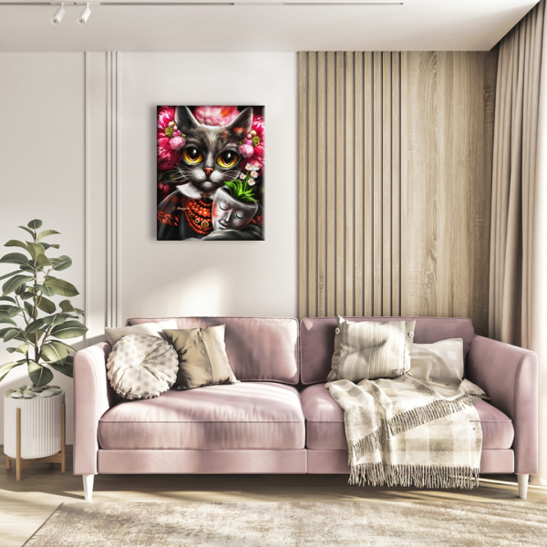 Постер на полотні - Киця Дзен ©Маріанна Пащук