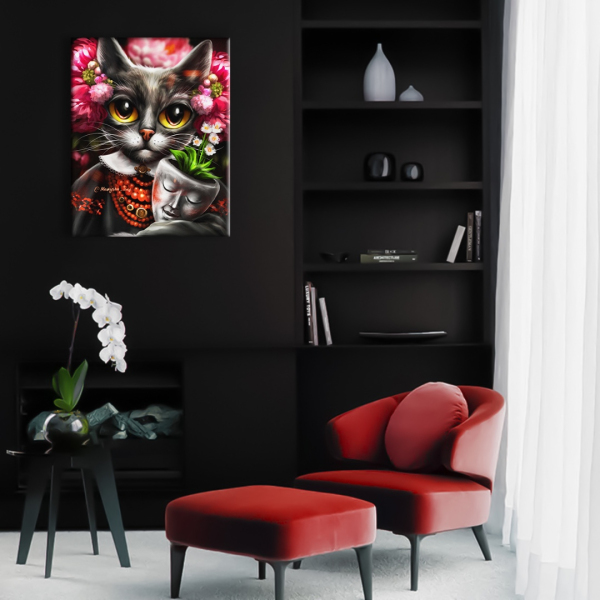 Постер на полотні - Киця Дзен ©Маріанна Пащук