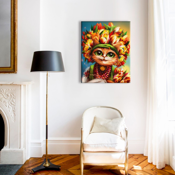 Постер на полотні - Весняна киця ©Маріанна Пащук