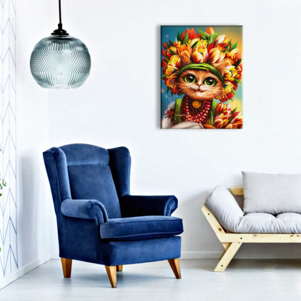 Постер на полотні - Весняна киця ©Маріанна Пащук