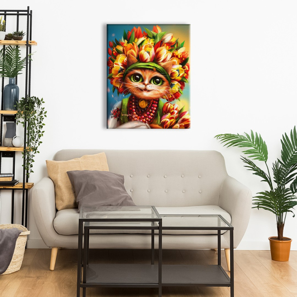 Постер на полотні - Весняна киця ©Маріанна Пащук