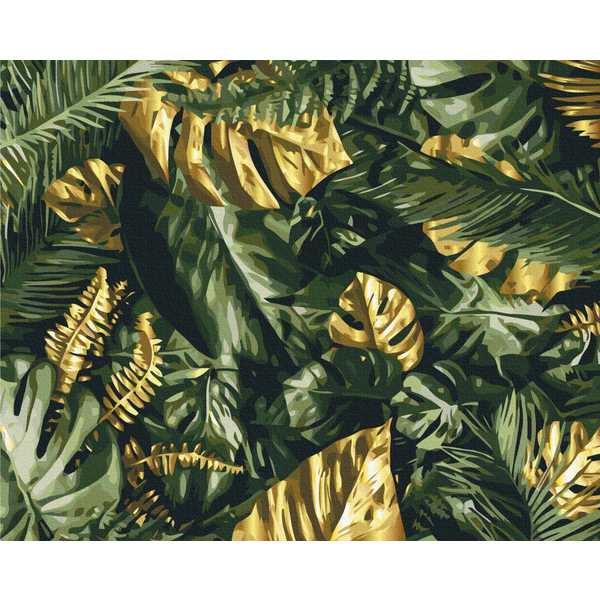 Картина по номерам Квіти - Palm leaves
