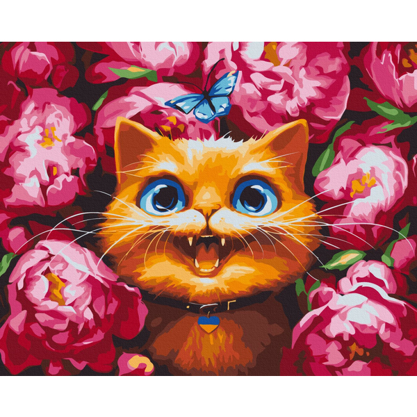 Картина по номерам Преміум картини - Мур в піонах ©Маріанна Пащук