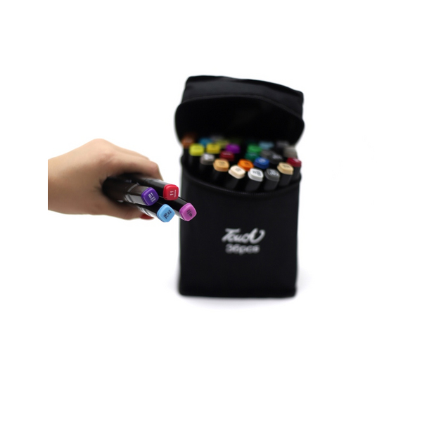 Перманентнi маркери - Набір перманентних двосторонніх маркерів на спиртовій основі (36 шт)