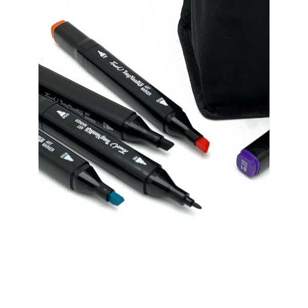 Перманентнi маркери - Набір перманентних двосторонніх маркерів на спиртовій основі (80 шт)