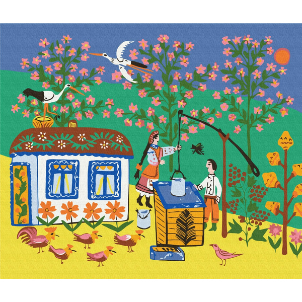 Картина по номерам Преміум картини - Біля криниці © Maria Prymachenko