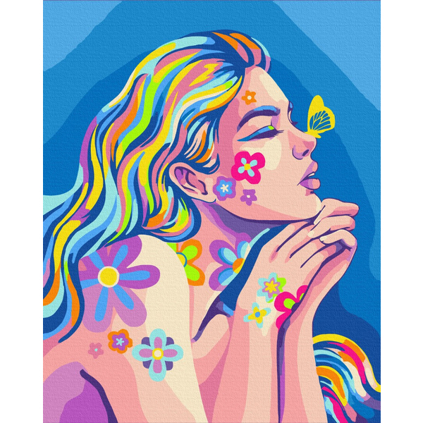 Картина по номерам Люди на картинах - Неонові мрії © Поліна Скурихіна