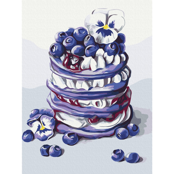 Картина по номерам Натюрморти - Панкейки з лохиною © Anna Kulyk