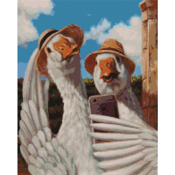 Алмазна мозаїка 40х50 - Селфи гусей ©Lucia Heffernan