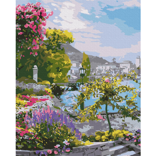 Картина по номерам Города - Старовинний сад біля моря 1