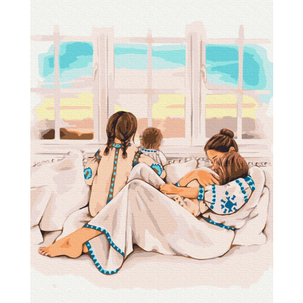 Картина по номерам Преміум картини - Материнське тепло ©Алла Березовська