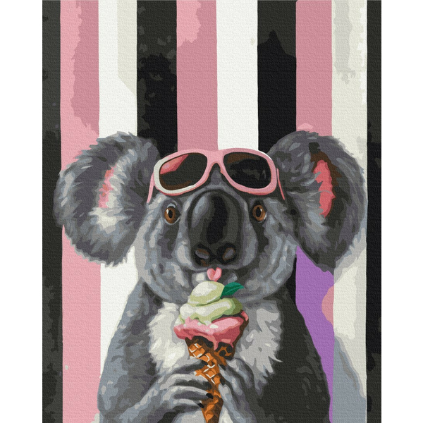 Картина по номерам Преміум картини - Три кульки для коали ©Lucia Heffernan