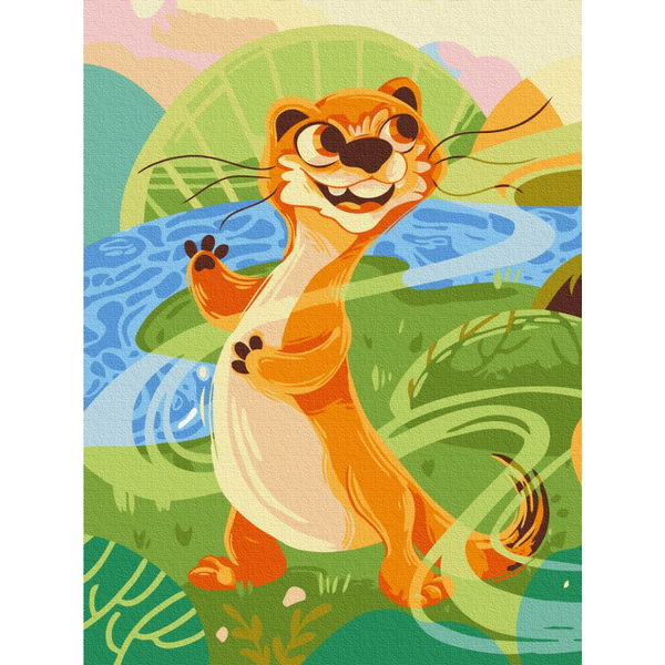 Картина по номерам Для дітей - Танцующая ласка © Didevych Kateryna