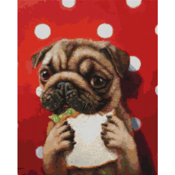 Алмазна мозаїка 40х50 - Счастливый песик ©Lucia Heffernan