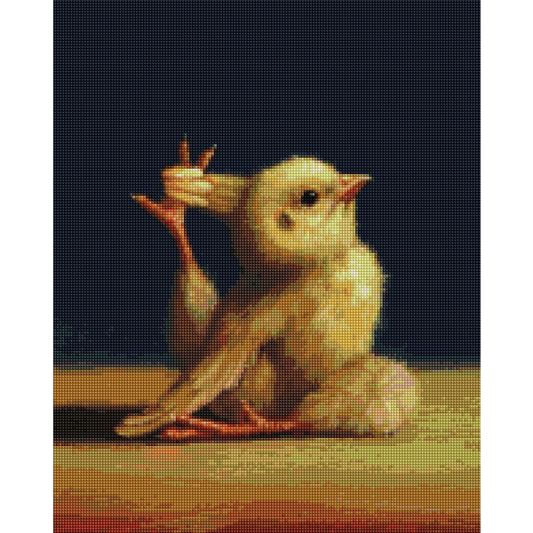 Алмазна мозаїка 40х50 - Йога курочка ©Lucia Heffernan