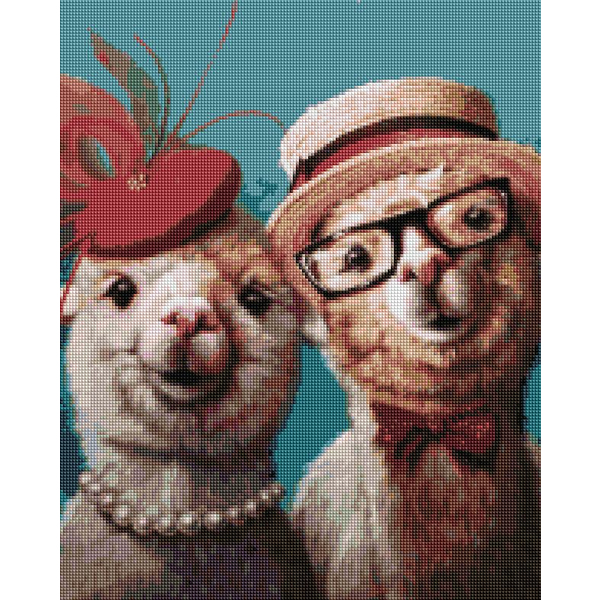 Алмазна мозаїка 40х50 - Милые Ламы ©Lucia Heffernan