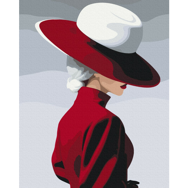 Картина по номерам Люди на картинах - Красный бархат