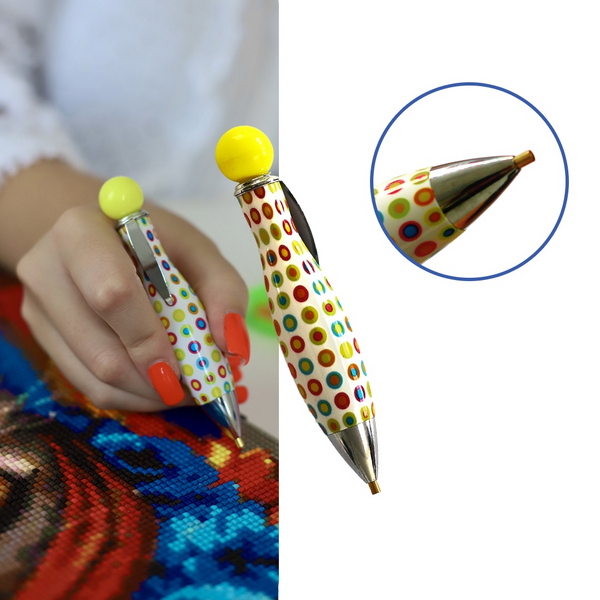 Аксесуари для алмазної мозаїки (281) - Міні стилус для  алмазної мозаїки. Білий