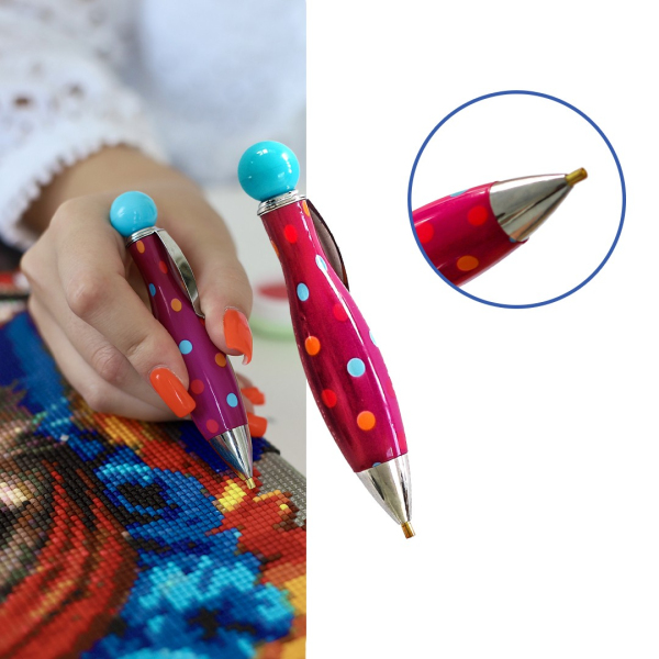 Аксесуари для алмазної мозаїки (281) - Мини стилус для алмазной мозаики. Темно-фиолетовый