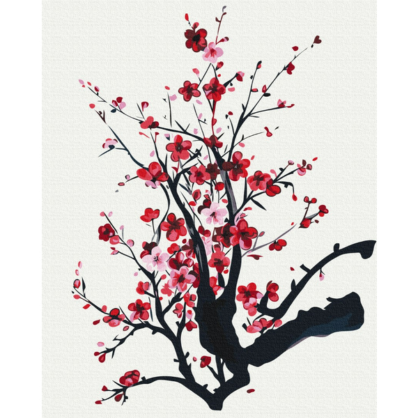 Картина по номерам Східна тематика - Гілка сакури © Yana Biluhina