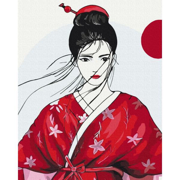 Картина по номерам Східна тематика - Гейша © Yana Biluhina